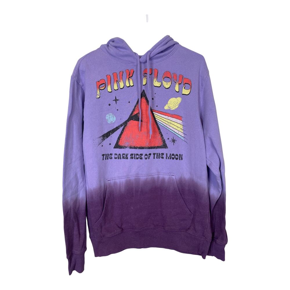 Pink Floyd Mens Purple Gradation Hoodie The Dark Dise of The Moon Size M 38/40